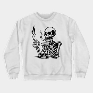 skeleton smoking Crewneck Sweatshirt